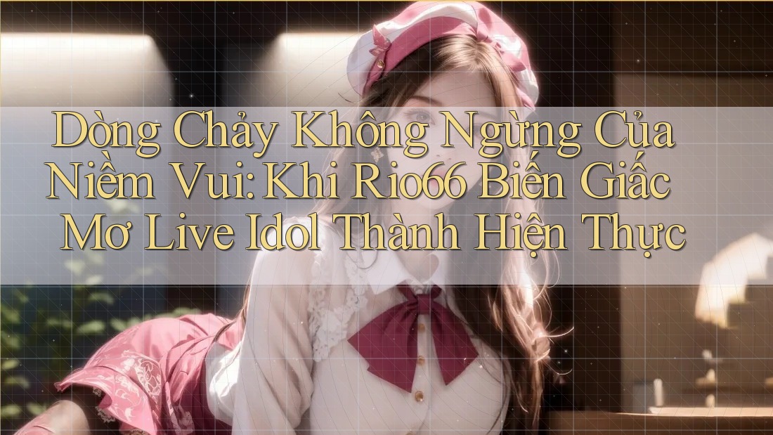 Dòng Chảy Không Ngừng Của Niềm Vui: Khi Rio66 Biến Giấc Mơ Live Idol Thành Hiện Thực